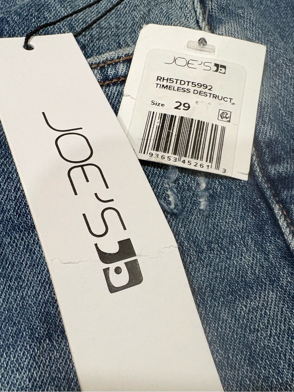 NWT Joe’s Jeans The Scout Mid Rise Slim Boyfriend Timeless Destruct size 29 - Picture 5 of 8